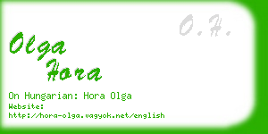 olga hora business card